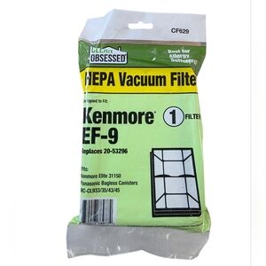 Clean Obsessed HEPA Vacuum Filter Designed To Fit Kenmore EF-9 NIP
